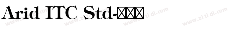 Arid ITC Std字体转换